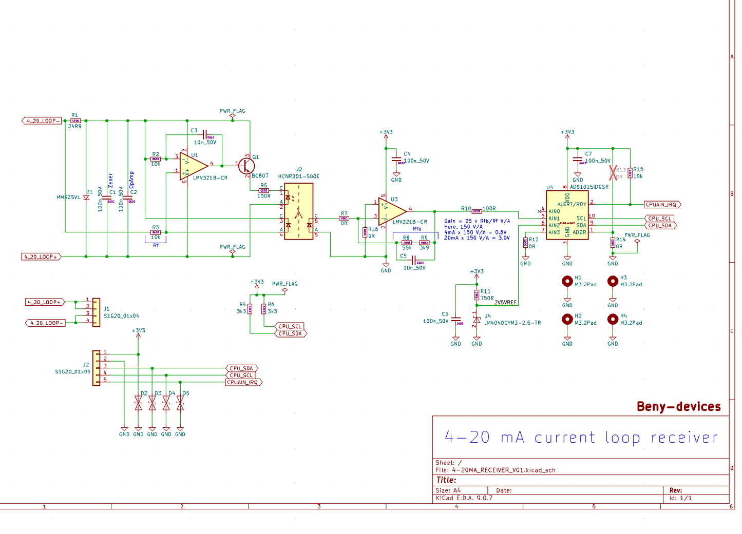 4-20mA receiver eval design