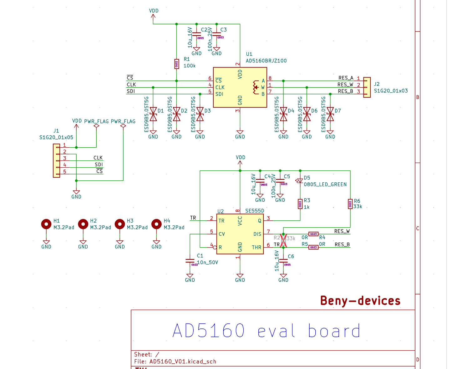 AD5160 eval design