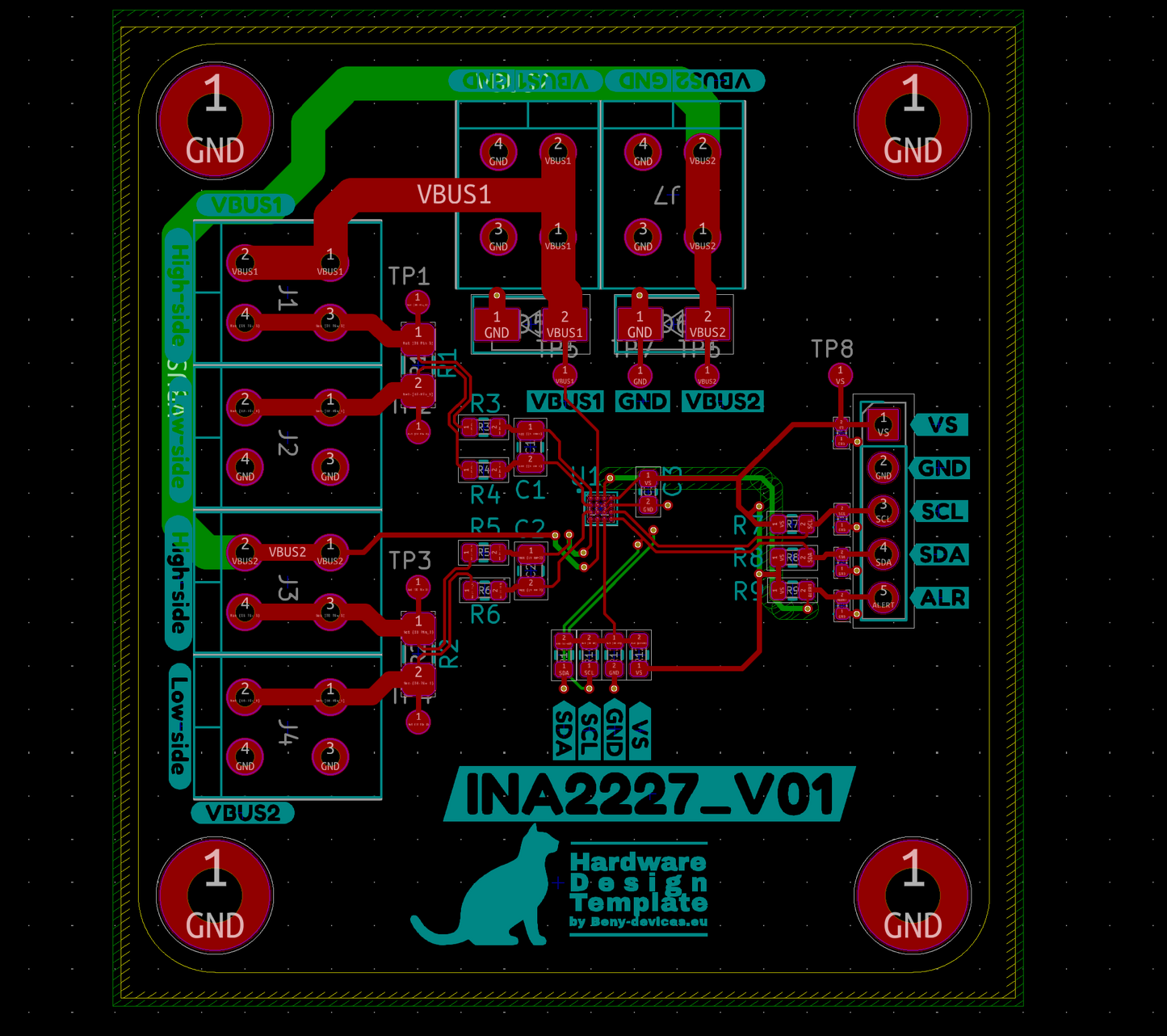 INA2227 eval design