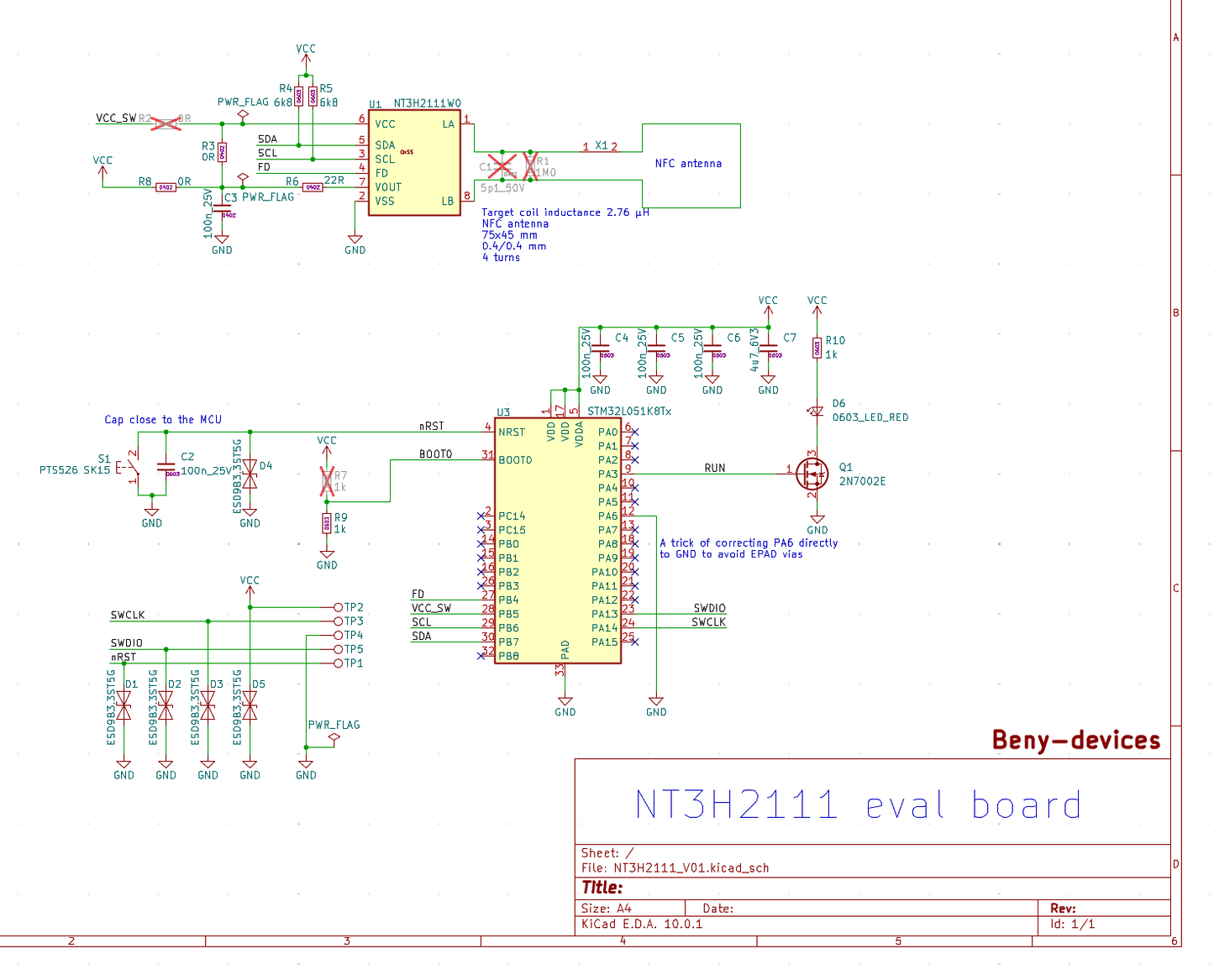 Field-powereed NFC card eval design